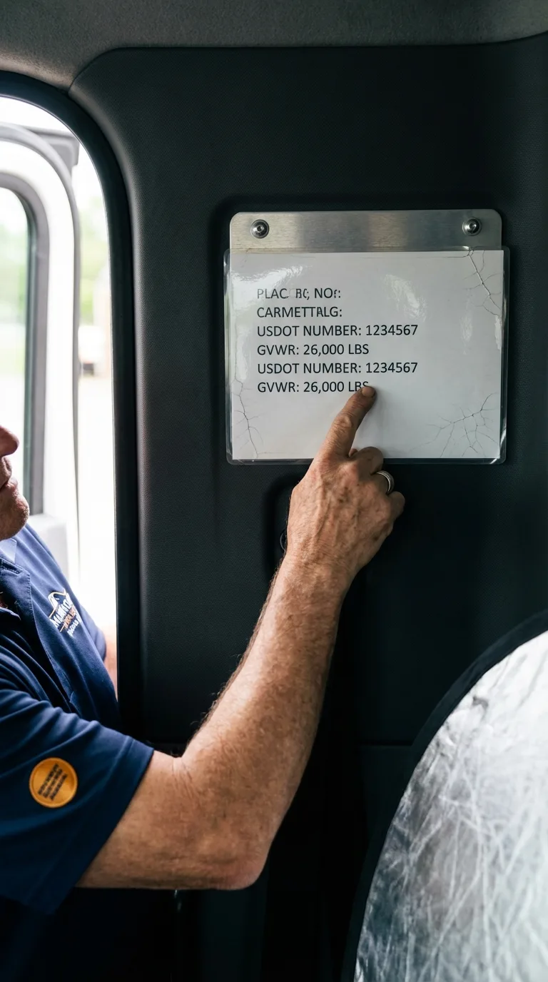 USDOT licensing placard verification in Lincolnshire